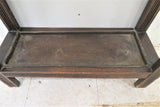 Antique English Hall Tree And Umbrella Stand With Beveled Mirror And Storage Box