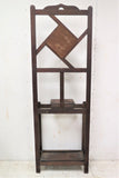 Antique English Hall Tree And Umbrella Stand With Beveled Mirror And Storage Box