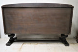 Antique English Art Deco Heavily Carved Tiger Oak Sideboard or Buffet