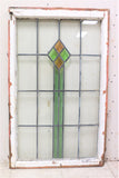 Antique English Two Color Stained Glass Window