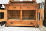 Antique Buffet, Server or Sideboard With Mirrored Topper