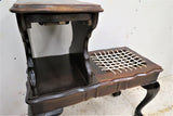 Antique English Mahogany Telephone Bench With Ball and Claw Feet