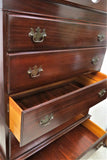 Vintage Mahogany Chest of Drawers With Drop Down Secretary Desk