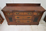 Amazing Burled Mahogany Edwardian Sideboard or Buffet Circa 1880