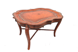English Regency Style Leather Butlers Tray Coffee Table