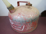 Vintage Brookins Galvanized Gasoline Can 2.5 Gallons