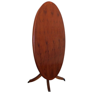 Vintage Yew Wood Inlaid Tilt Top Parlor Table