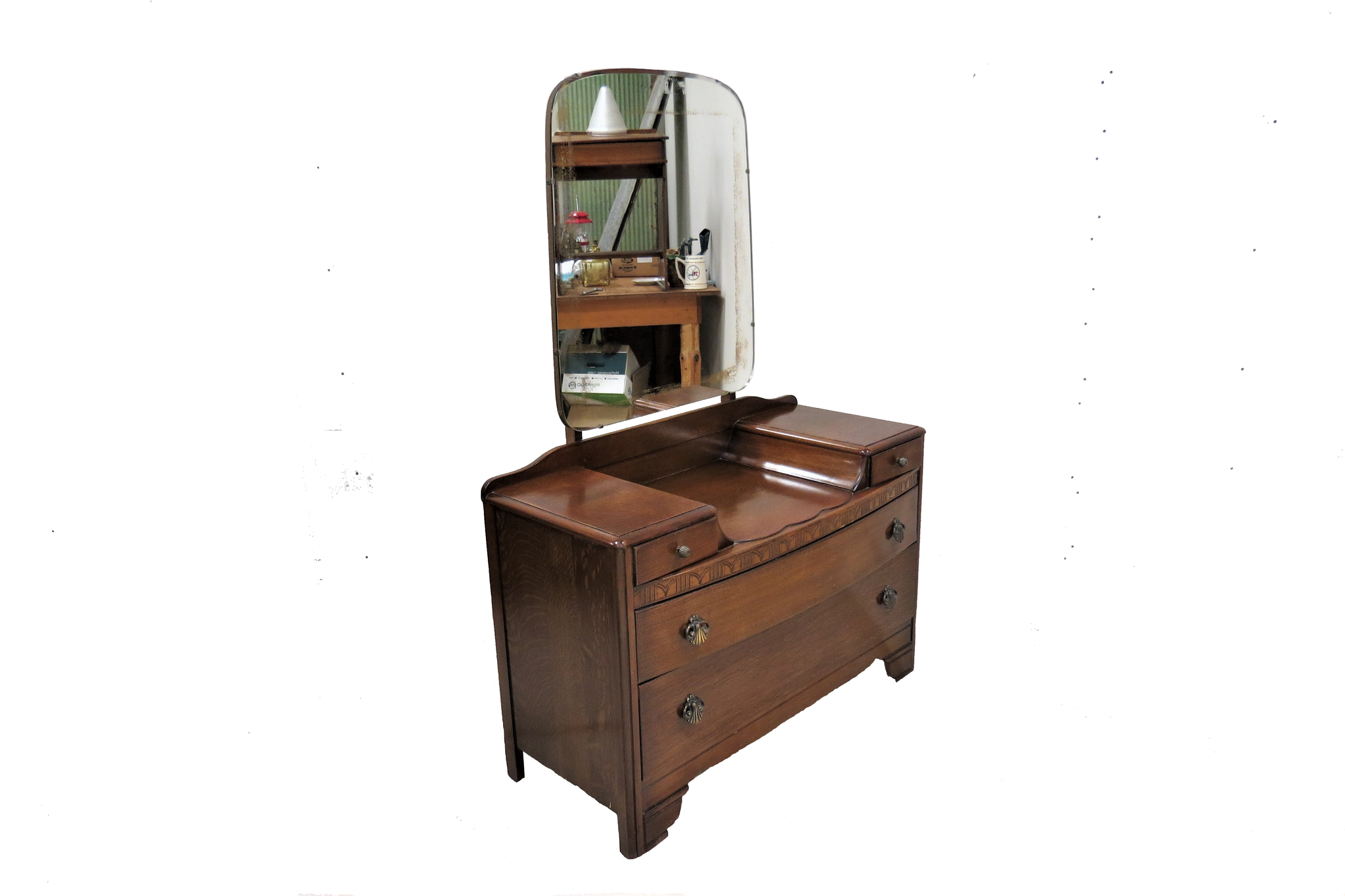 Vintage English Tiger Oak Dresser With Beveled Mirror No. 7 Pickery Place Vintage English Tiger Oak Dresser With Beveled Mirror No. 7 Pickery Place