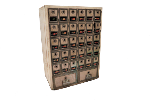 Antique Post Office Box Bank - 32 Boxes