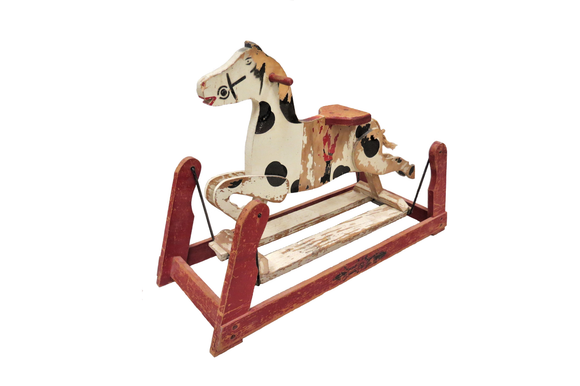 Vintage Folk Art Wooden Child's Rocking Horse – No. 7 Pickery Place Vintage Folk Art Wooden Child's Rocking Horse – No. 7 Pickery Place