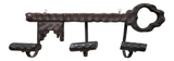 Antique French Oak and Wrought Iron Hat Rack