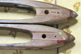 2 Antique Primitive Wooden Weaving Loom Shuttles