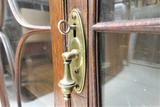 Antique English Bookcase With Fretwork Glass Doors And Working Key