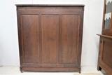 Antique English Bookcase With Fretwork Glass Doors And Working Key