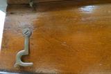 Antique English Child's Primary School Lift Top Desk With Ink Well