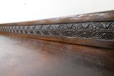 Antique English Oak Drop Front Secretary With Leaded Glass Bookcase Cabinet
