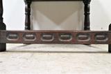 Antique English Dark Oak Chairside Table With Drawer